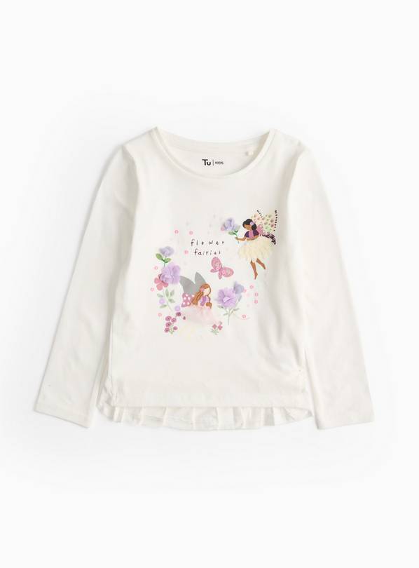 White Flower Fairy Long Sleeve T-Shirt 1-2 years